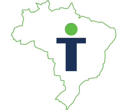 Logotipo representando a figura humana integrada ao contorno do Brasil, simbolizando ações e iniciativas voltadas para a saúde e bem-estar da população.